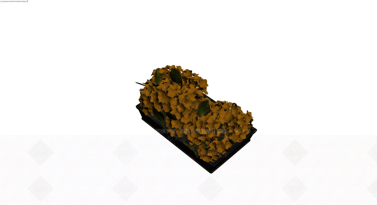 木质花箱绣球盆栽3D模型下载【ID:1230154683】