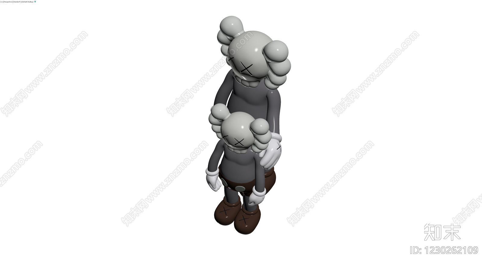 KAWS父子拥抱雕塑3D模型下载【ID:1230262109】