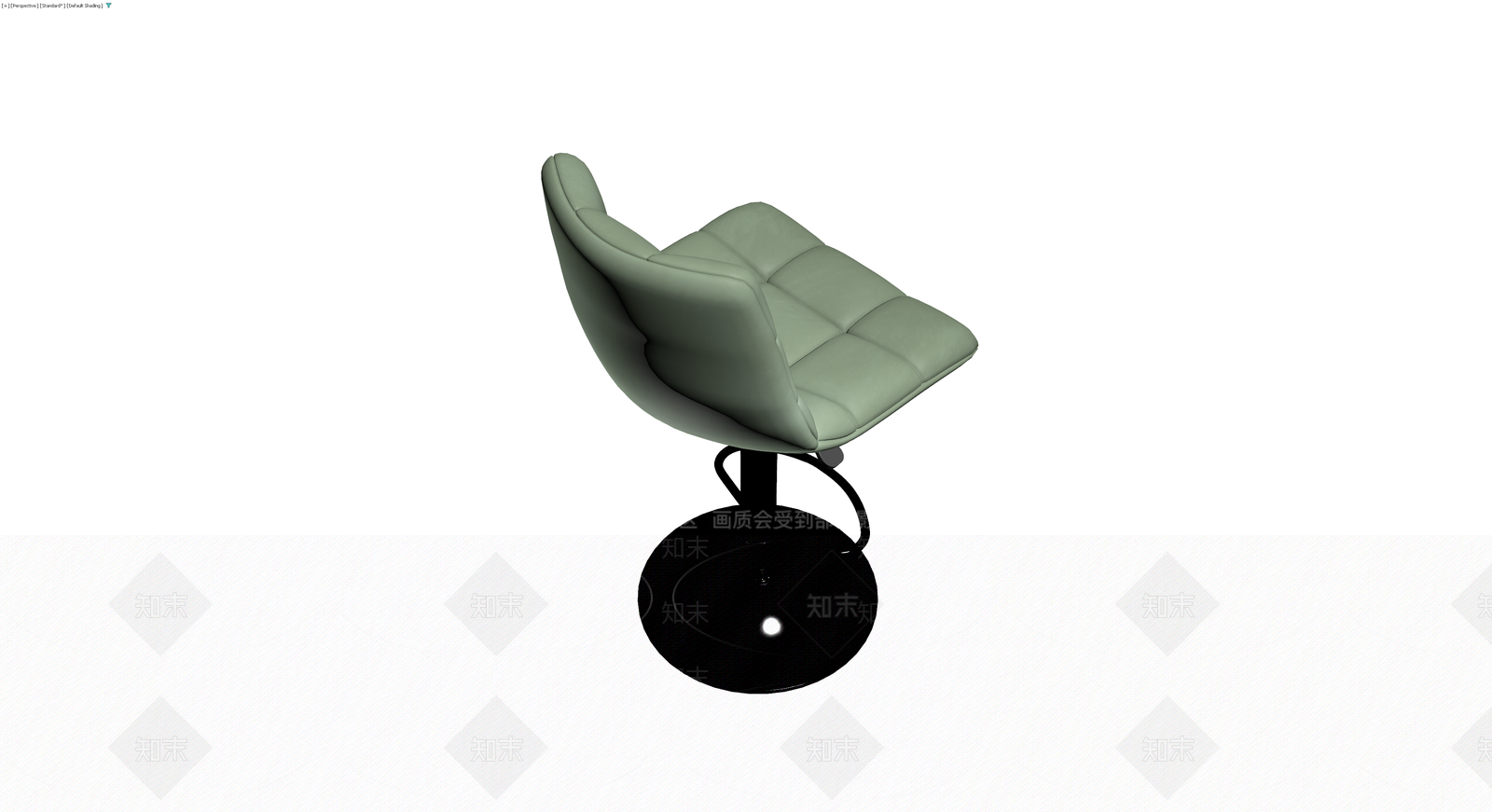 浅绿软包高脚椅3D模型下载【ID:1230087766】