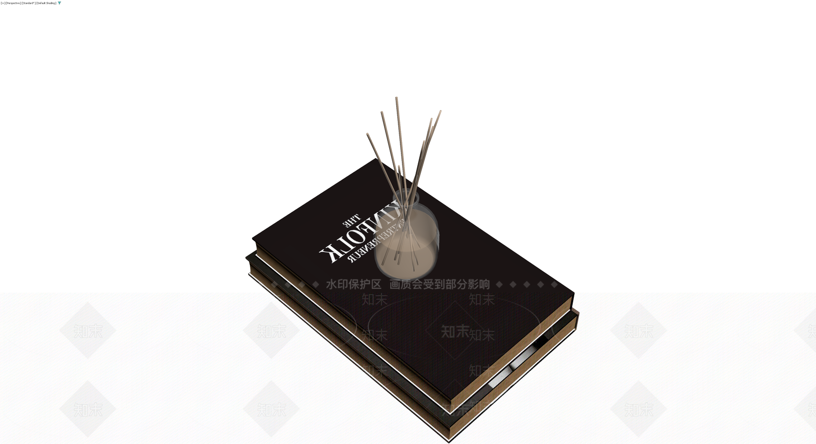 书籍与香薰组合摆件3D模型下载【ID:1230182231】