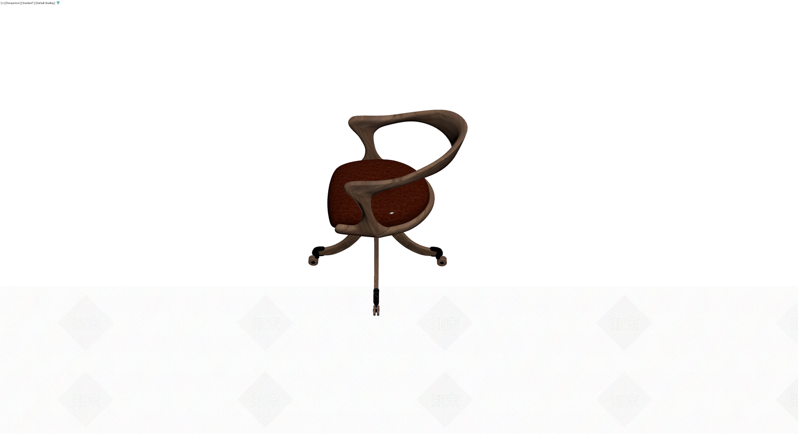 木质滚轮办公椅3D模型下载【ID:1229847950】