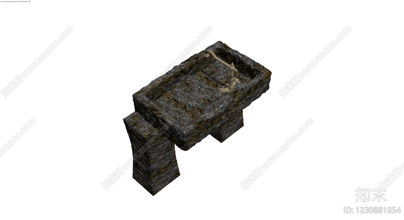 石质双槽水槽3D模型下载【ID:1230881954】