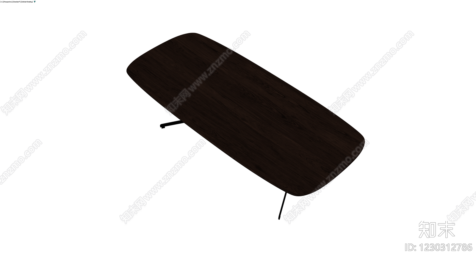 深色木纹长桌3D模型下载【ID:1230312786】