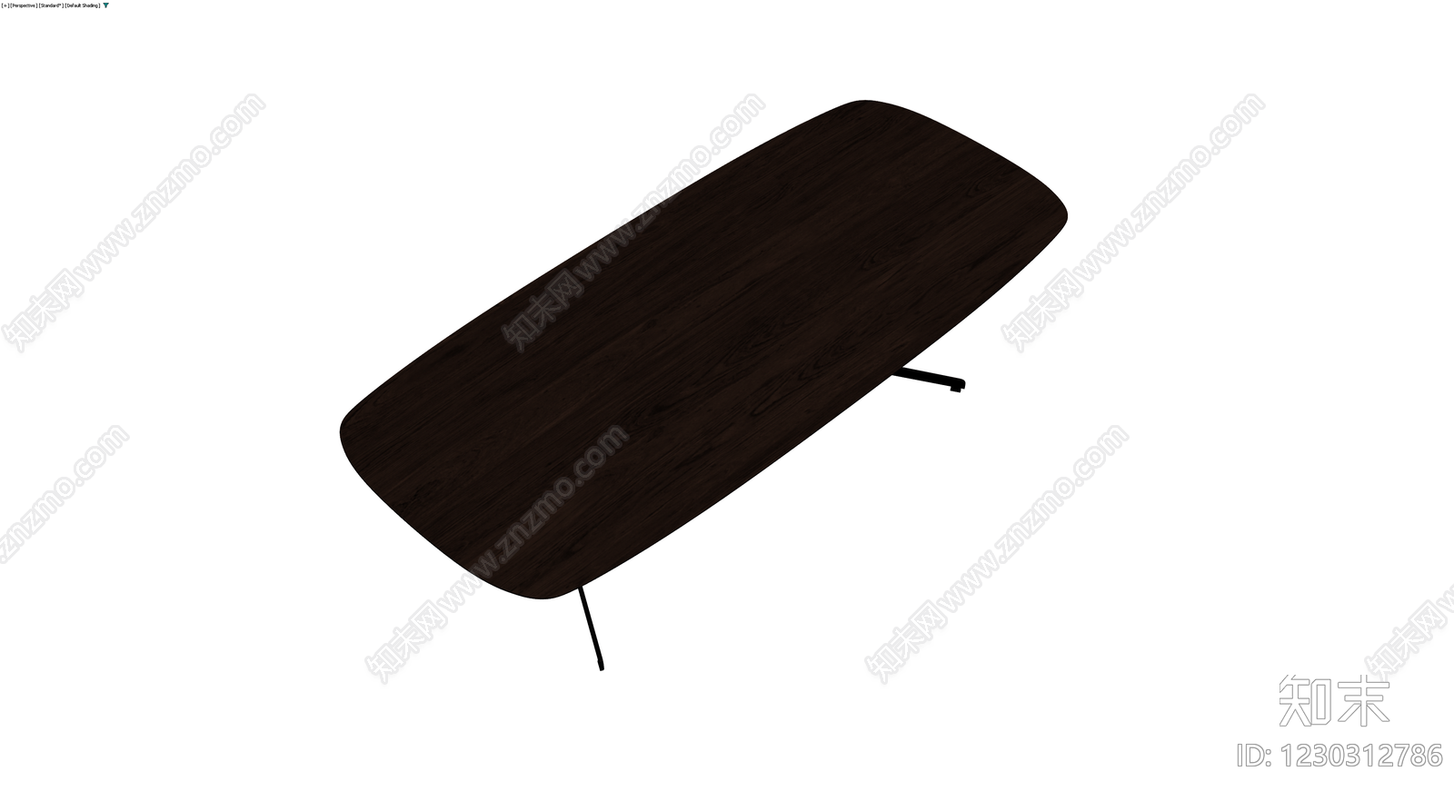 深色木纹长桌3D模型下载【ID:1230312786】