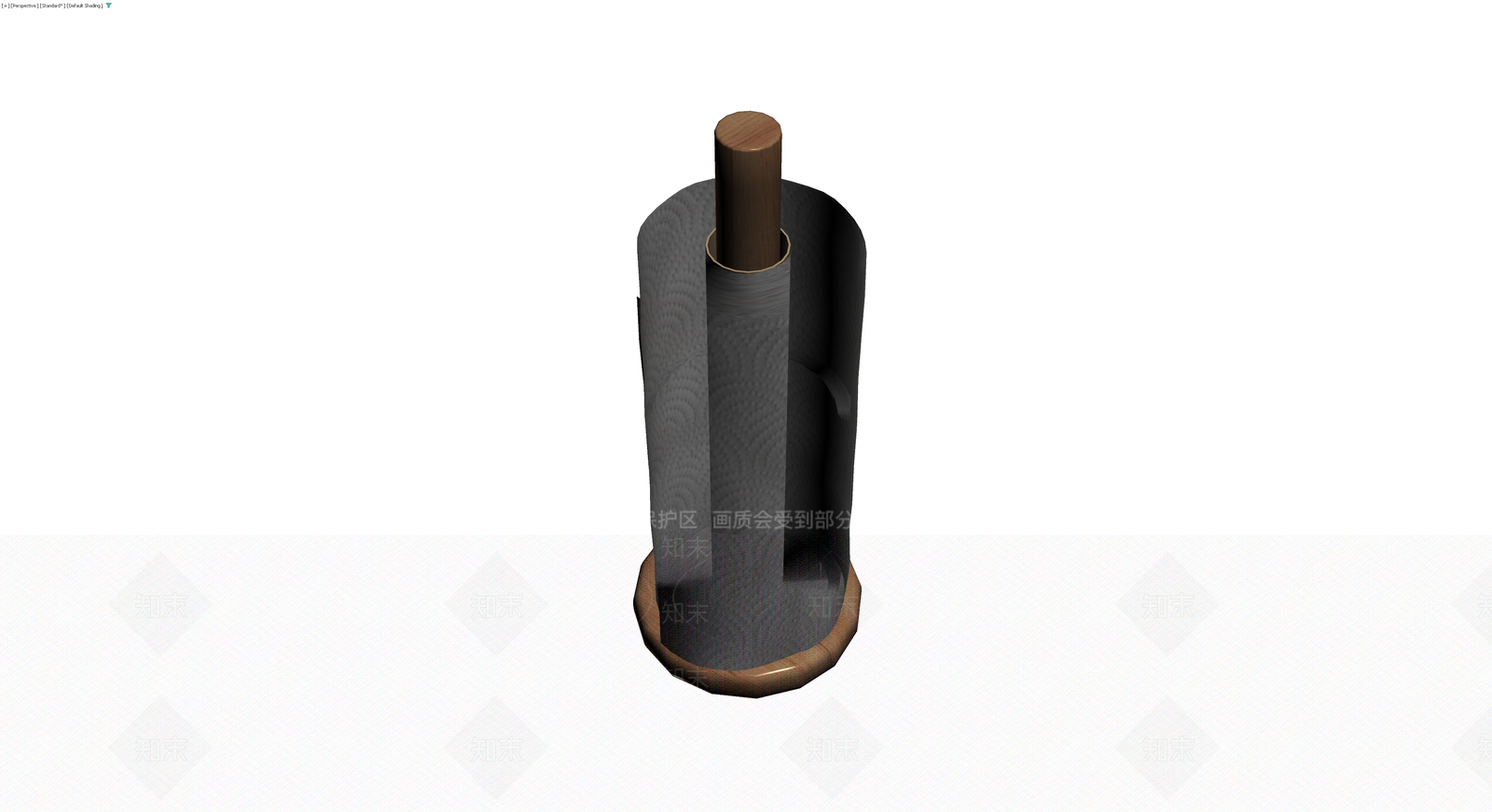 木质底座卷纸架3D模型下载【ID:1229865407】