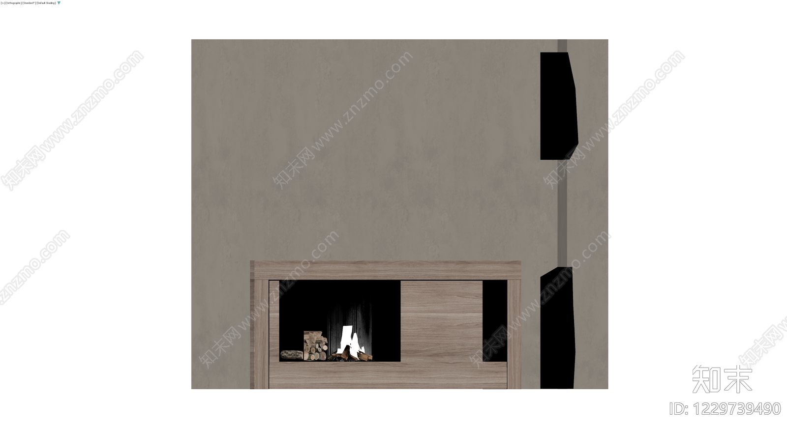 嵌入式壁炉组件3D模型下载【ID:1229739490】