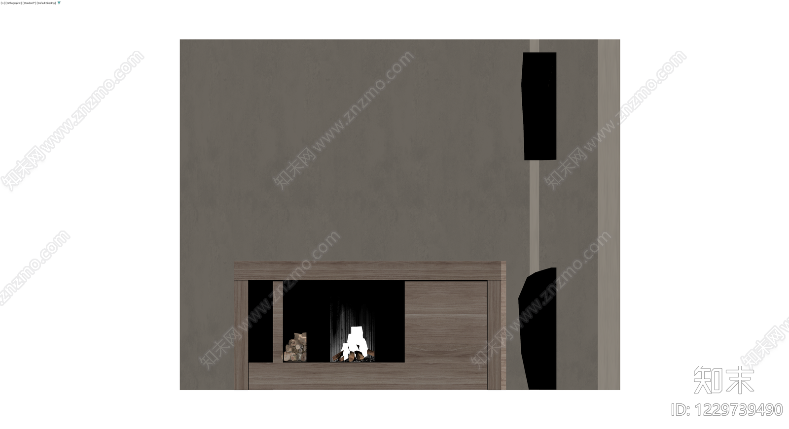 嵌入式壁炉组件3D模型下载【ID:1229739490】