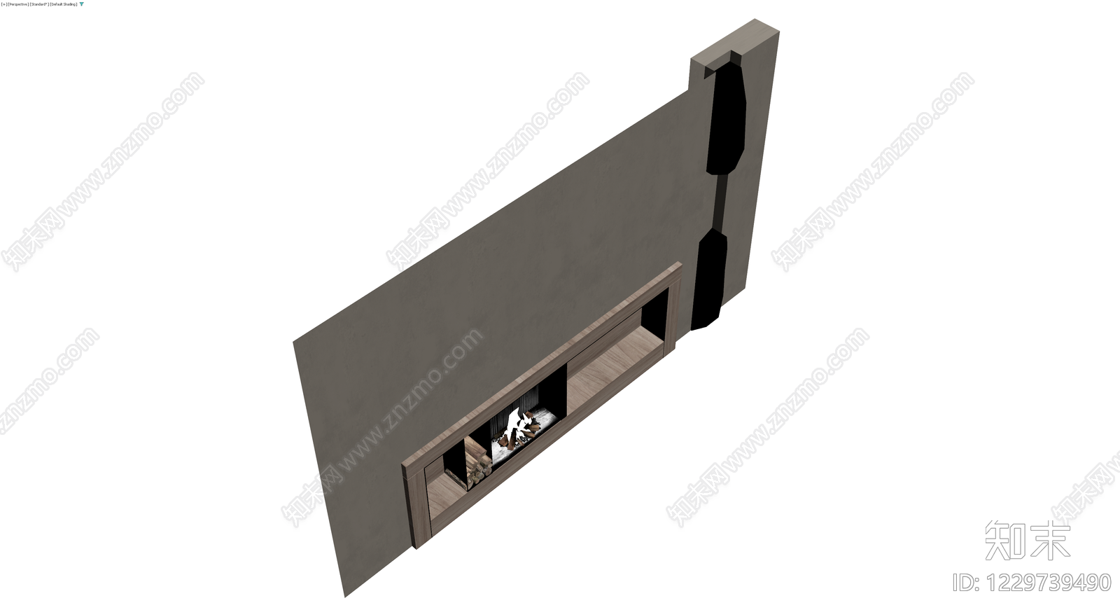 嵌入式壁炉组件3D模型下载【ID:1229739490】