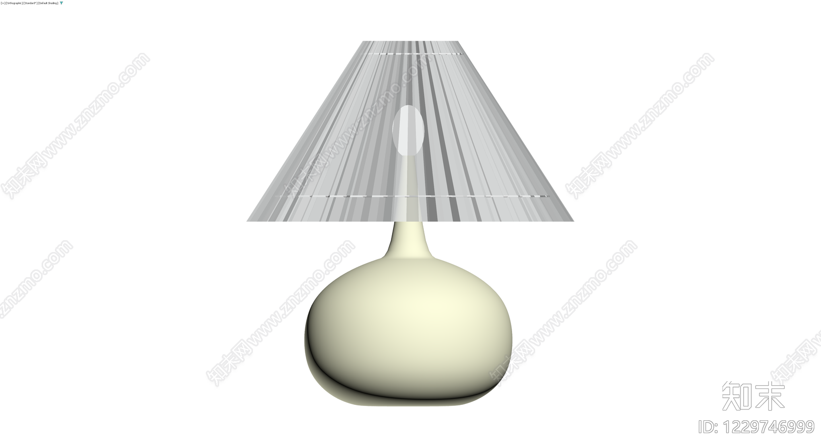 台灯模型（灰模）3D模型下载【ID:1229746999】