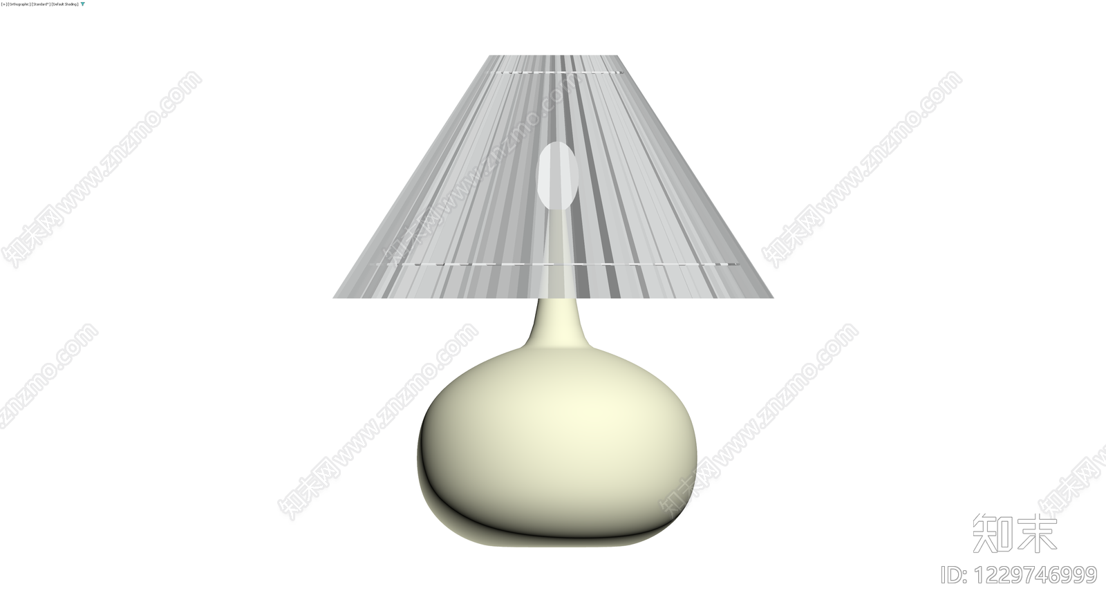 台灯模型（灰模）3D模型下载【ID:1229746999】