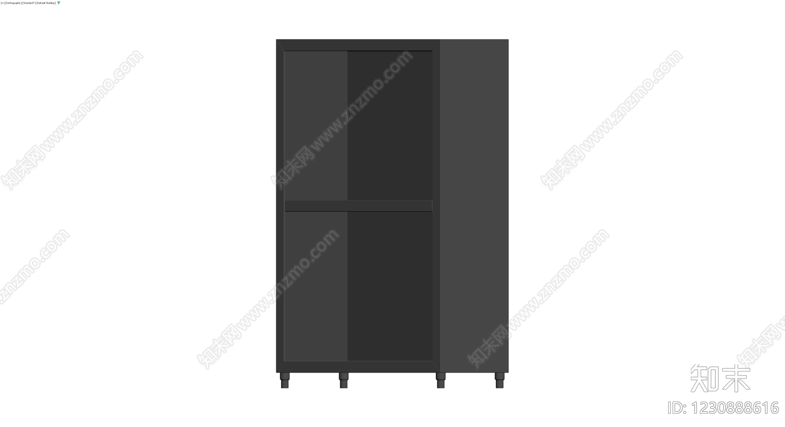 黑色双门储物柜3D模型下载【ID:1230888616】