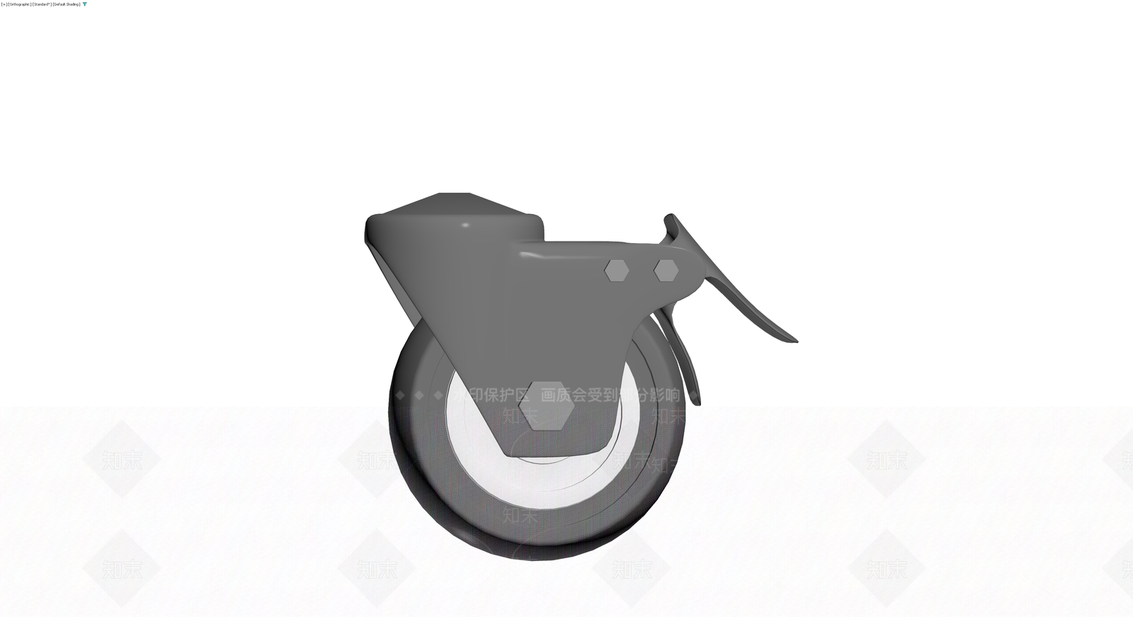 灰色脚轮组件3D模型下载【ID:1229691307】