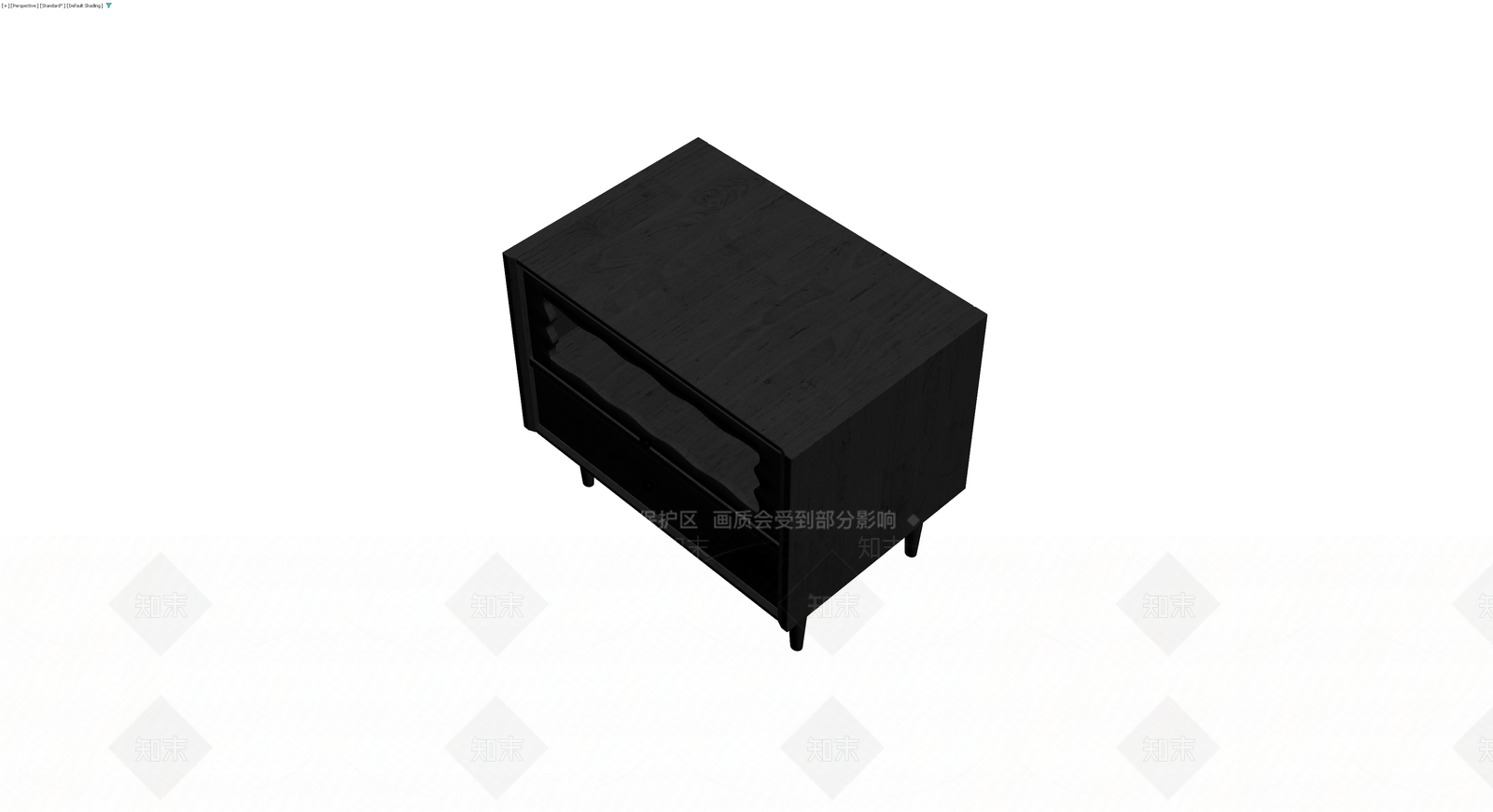 黑色实木床头柜3D模型下载【ID:1230763263】