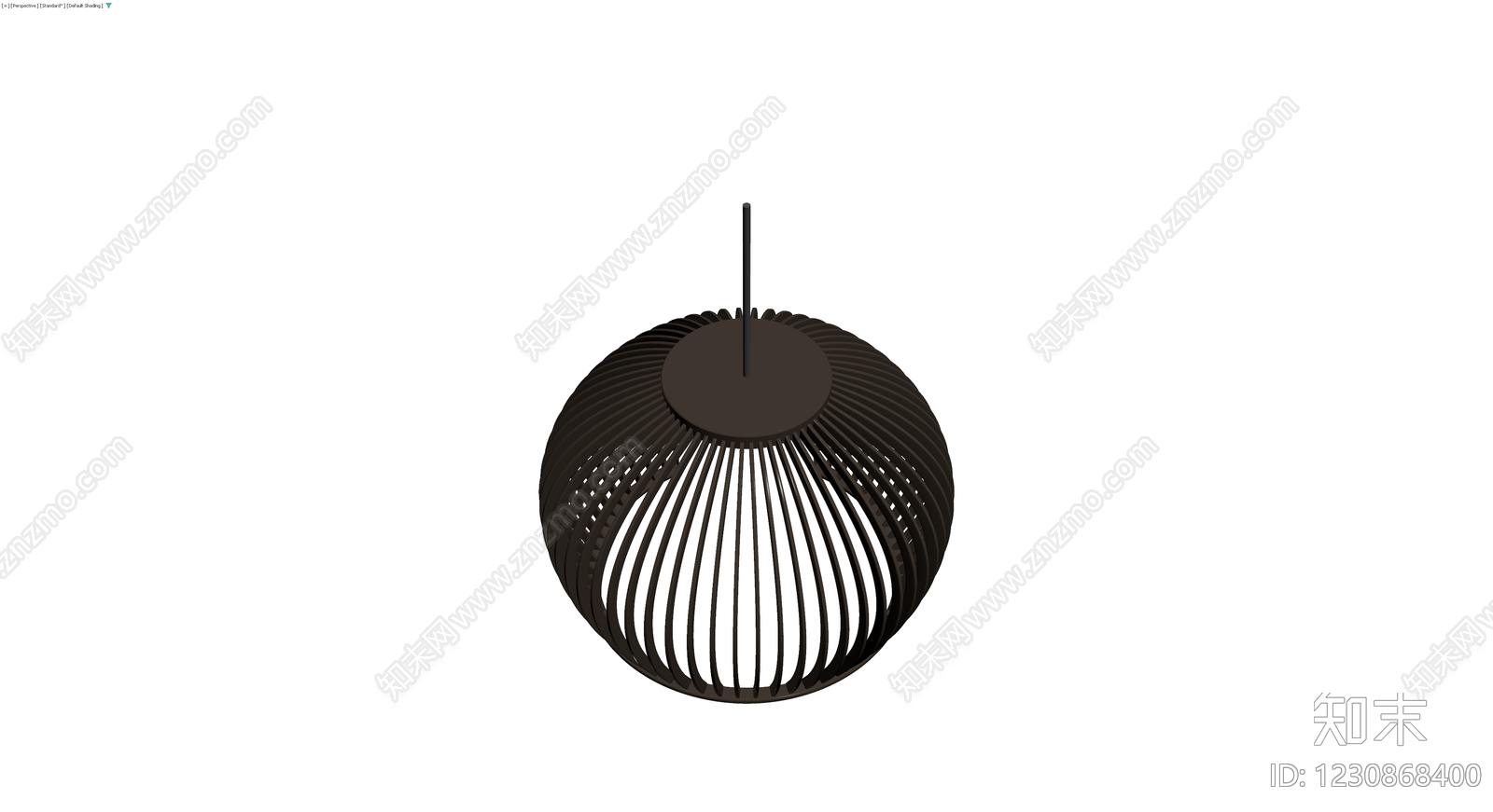 深色条纹球形吊灯3D模型下载【ID:1230868400】