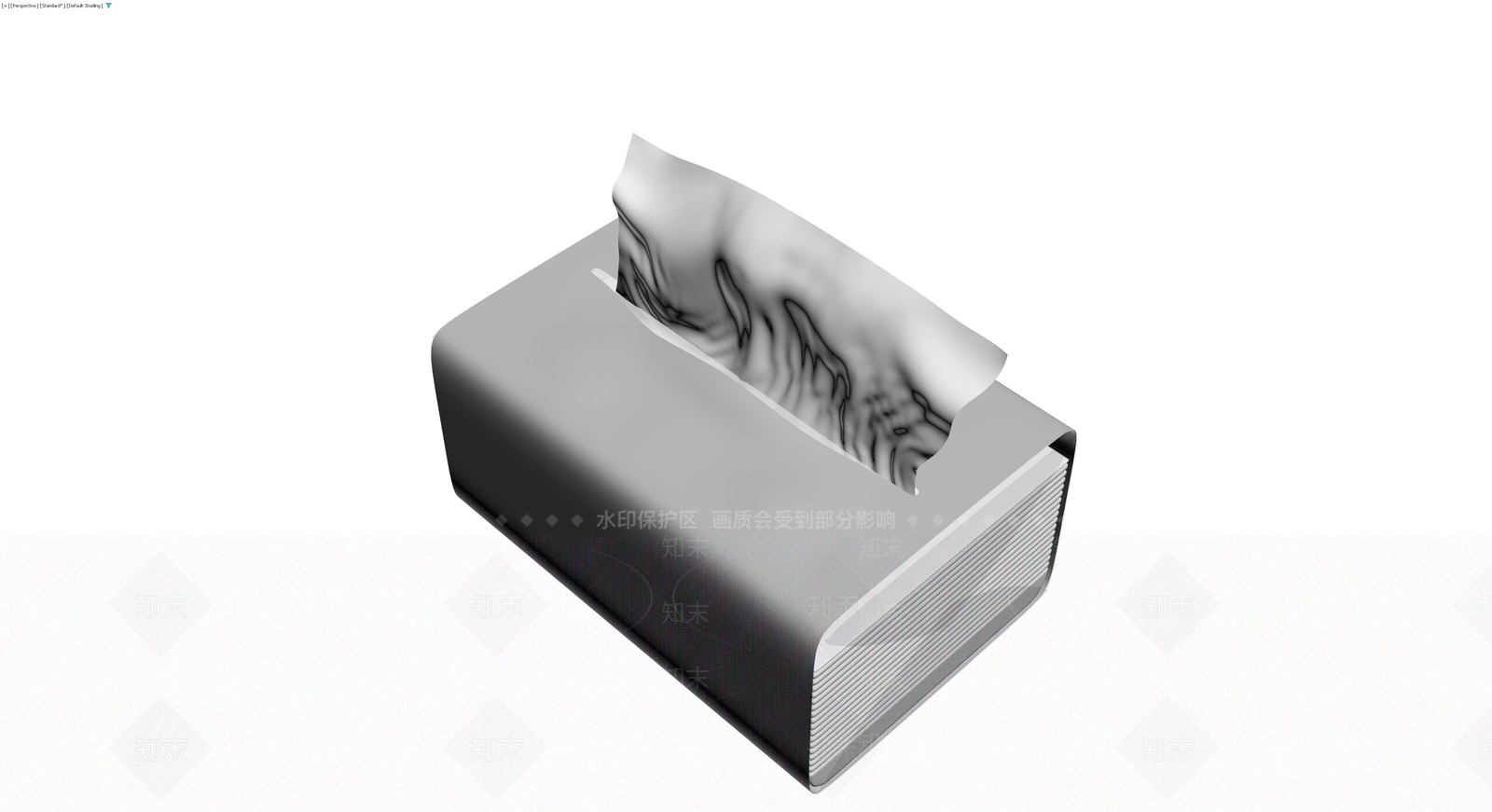 抽纸盒与纸巾组合3D模型下载【ID:1230153164】