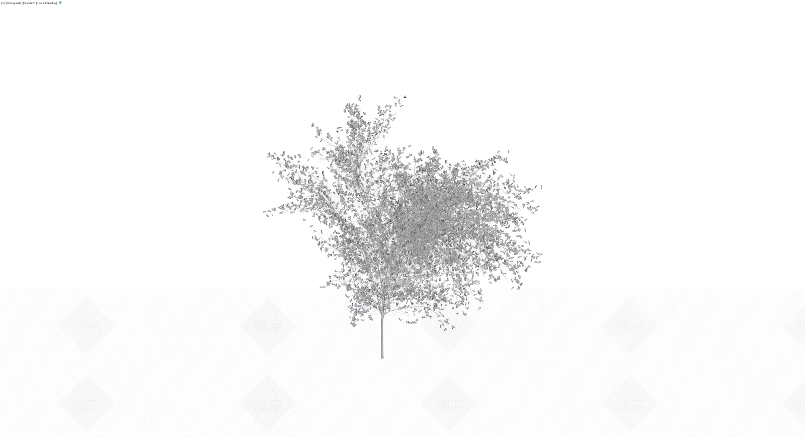 白模景观乔木模型3D模型下载【ID:1230788217】