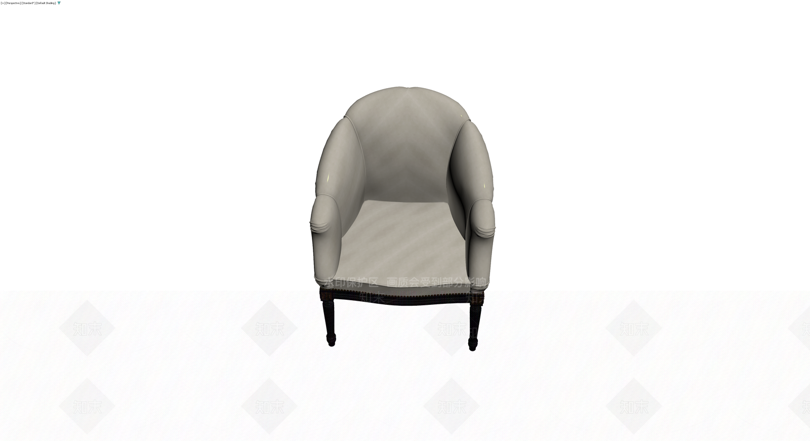 米色软包扶手椅3D模型下载【ID:1230137672】