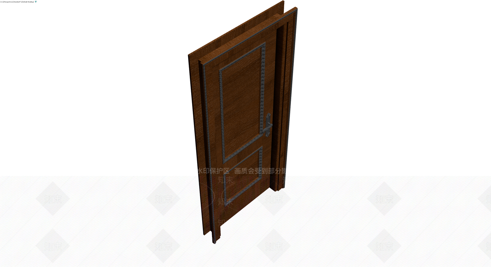 双板条装饰木门3D模型下载【ID:1230637496】