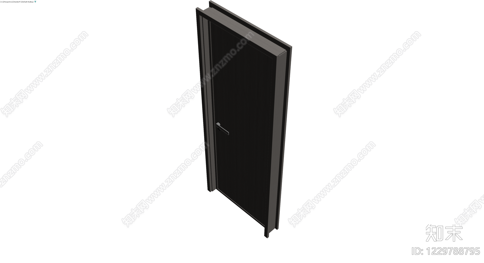 深灰木纹成品门体3D模型下载【ID:1229788795】