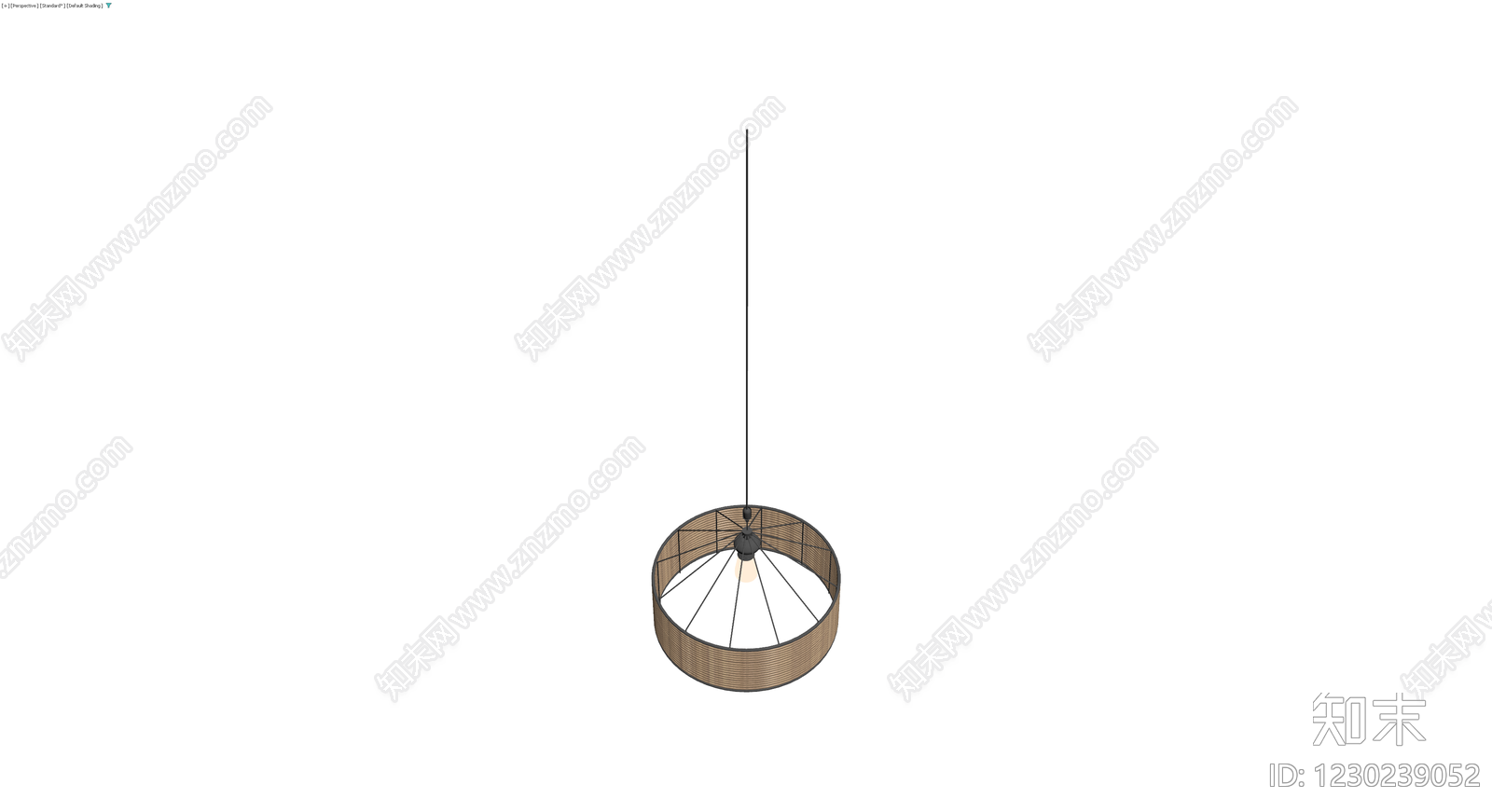 藤编圆环吊灯3D模型下载【ID:1230239052】