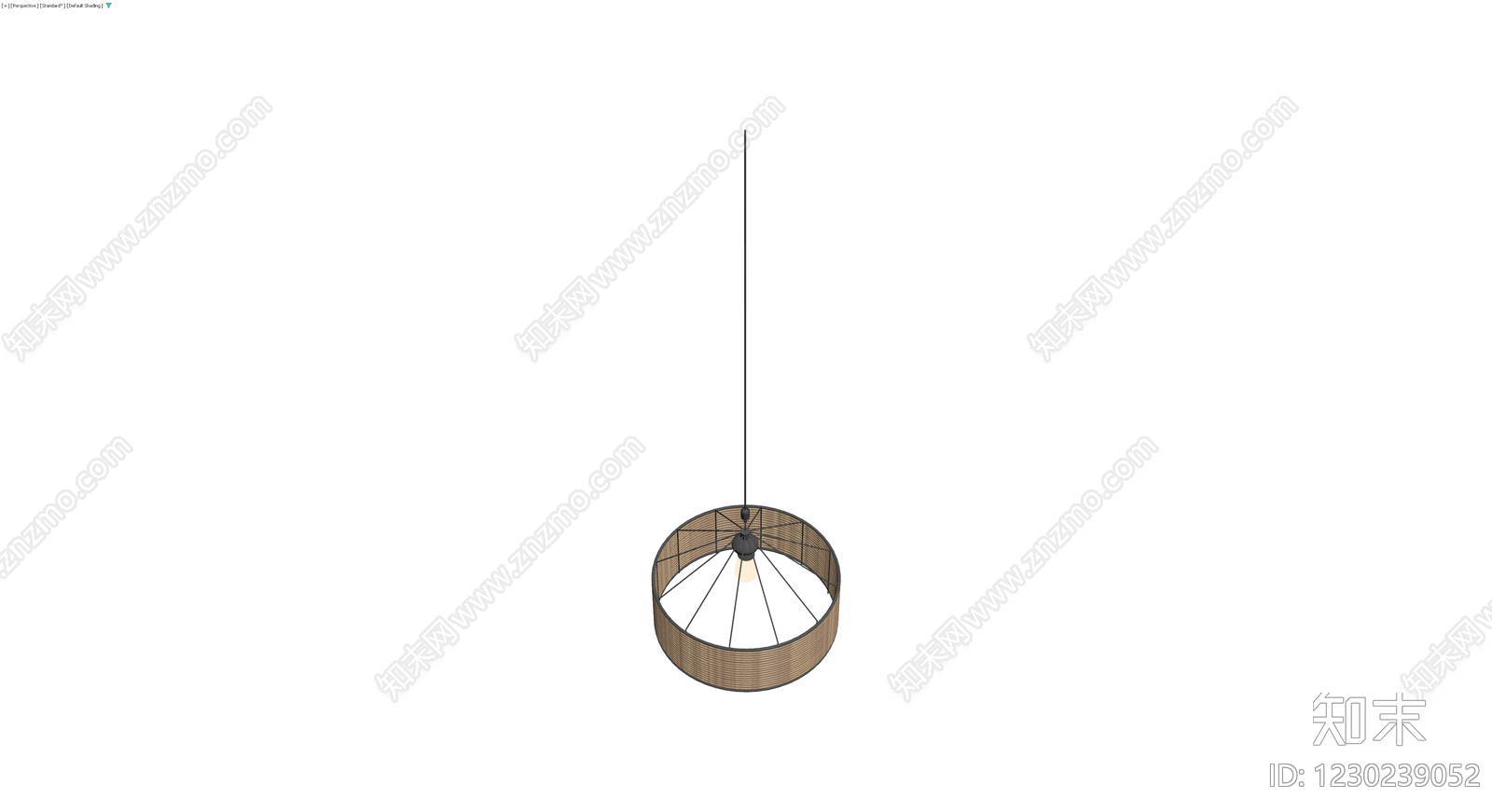藤编圆环吊灯3D模型下载【ID:1230239052】
