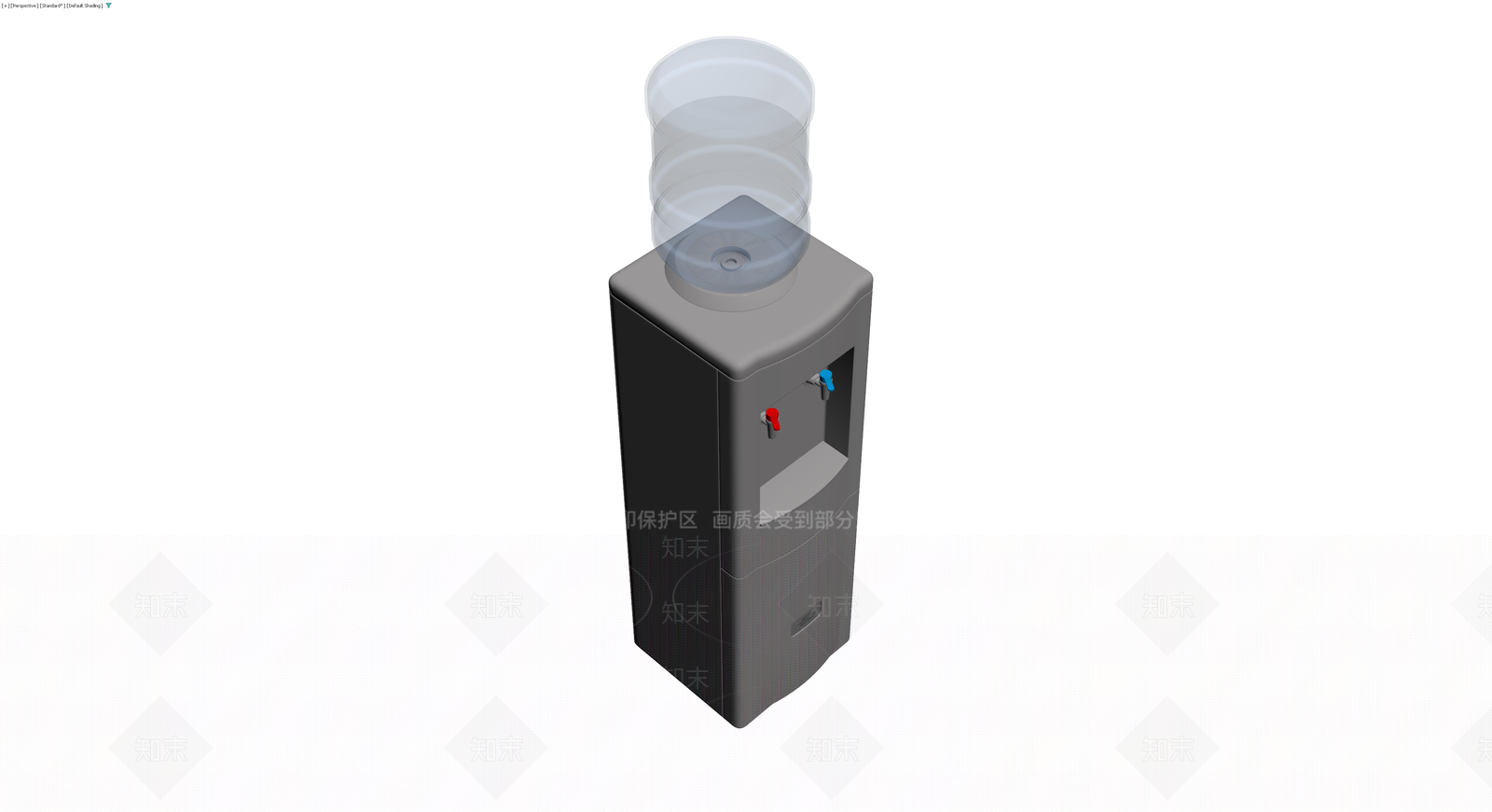 立式饮水机（含水桶）3D模型下载【ID:1230018301】