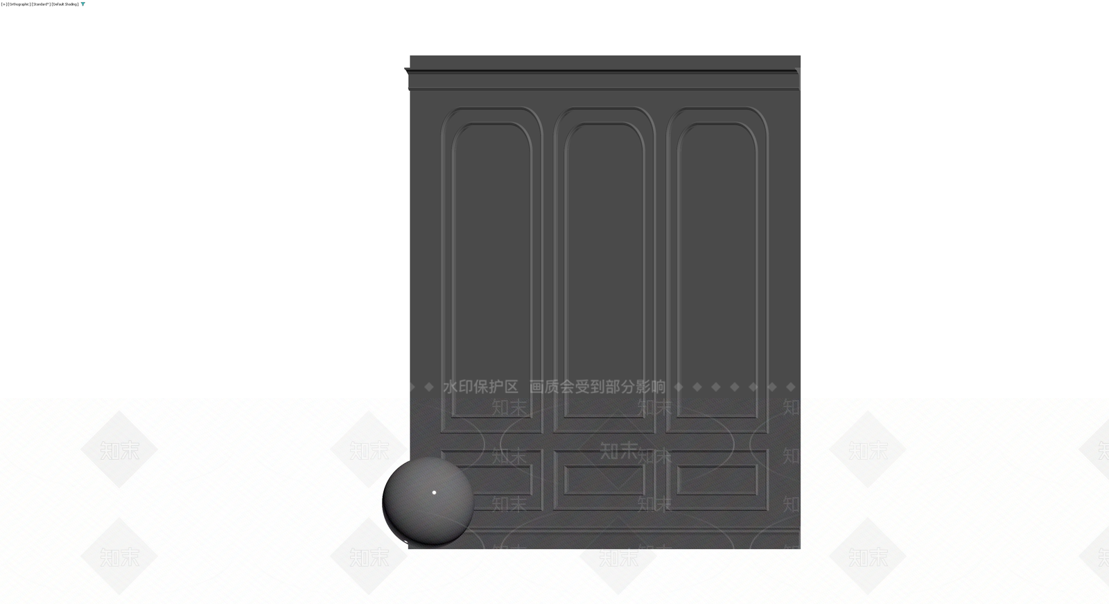 欧式护墙板组件3D模型下载【ID:1230709713】