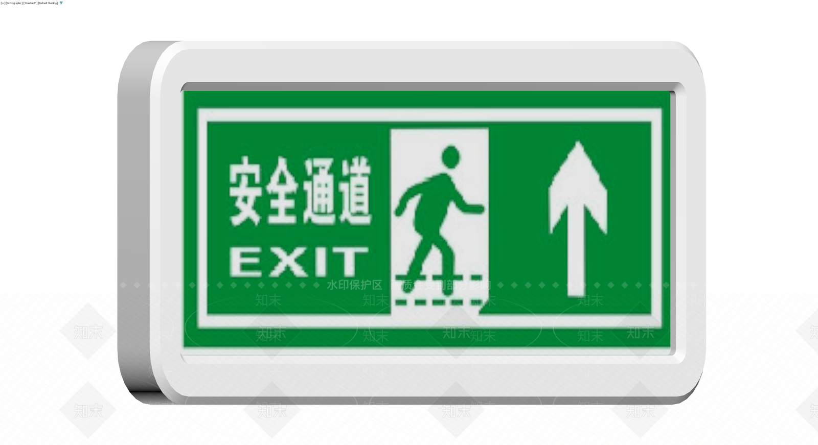 安全通道指示牌3D模型下载【ID:1230591199】