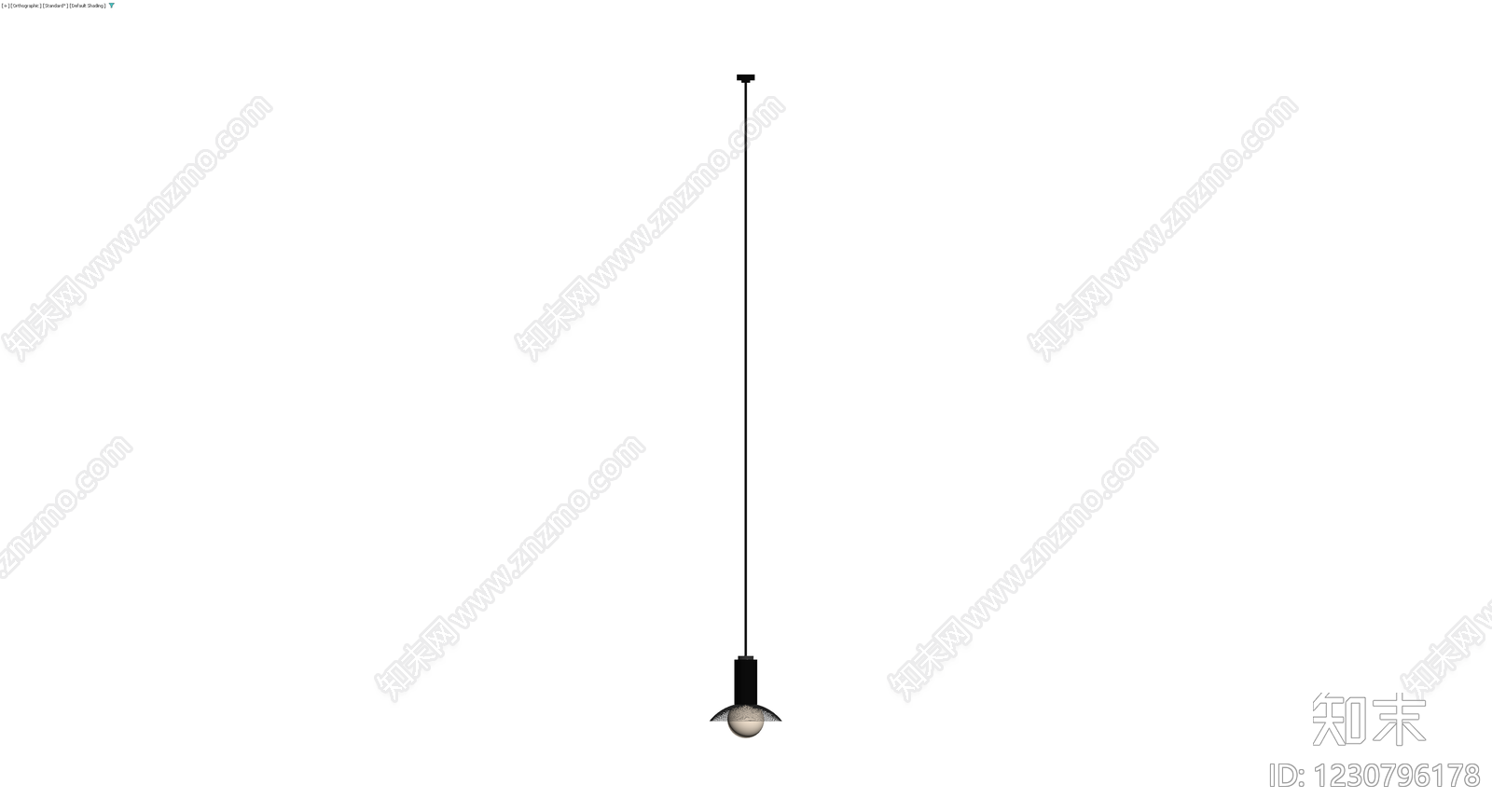 极简黑色吊灯模型3D模型下载【ID:1230796178】