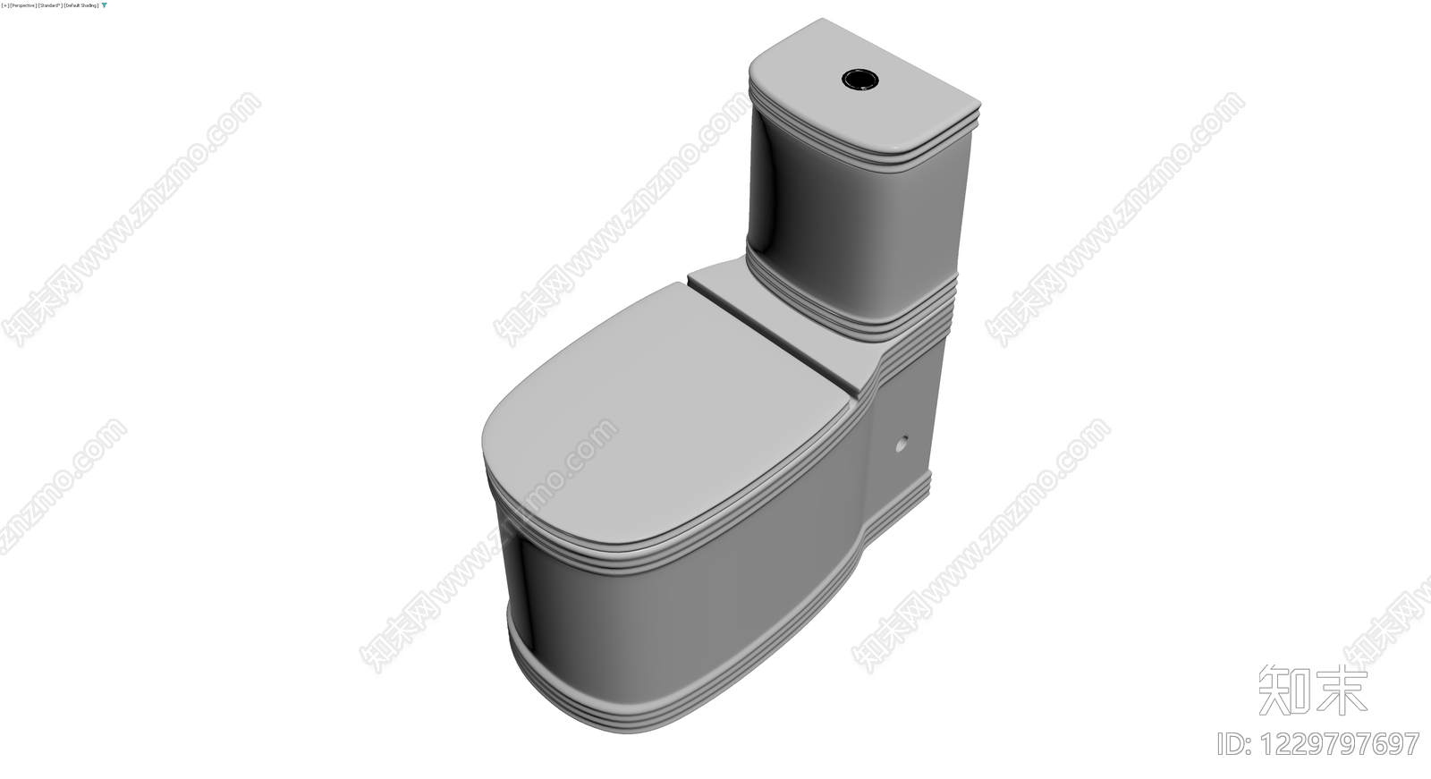 带装饰线条马桶3D模型下载【ID:1229797697】