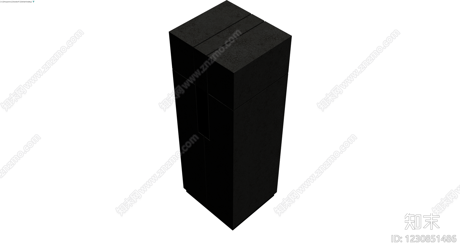 黑色纹理柜体3D模型下载【ID:1230851486】