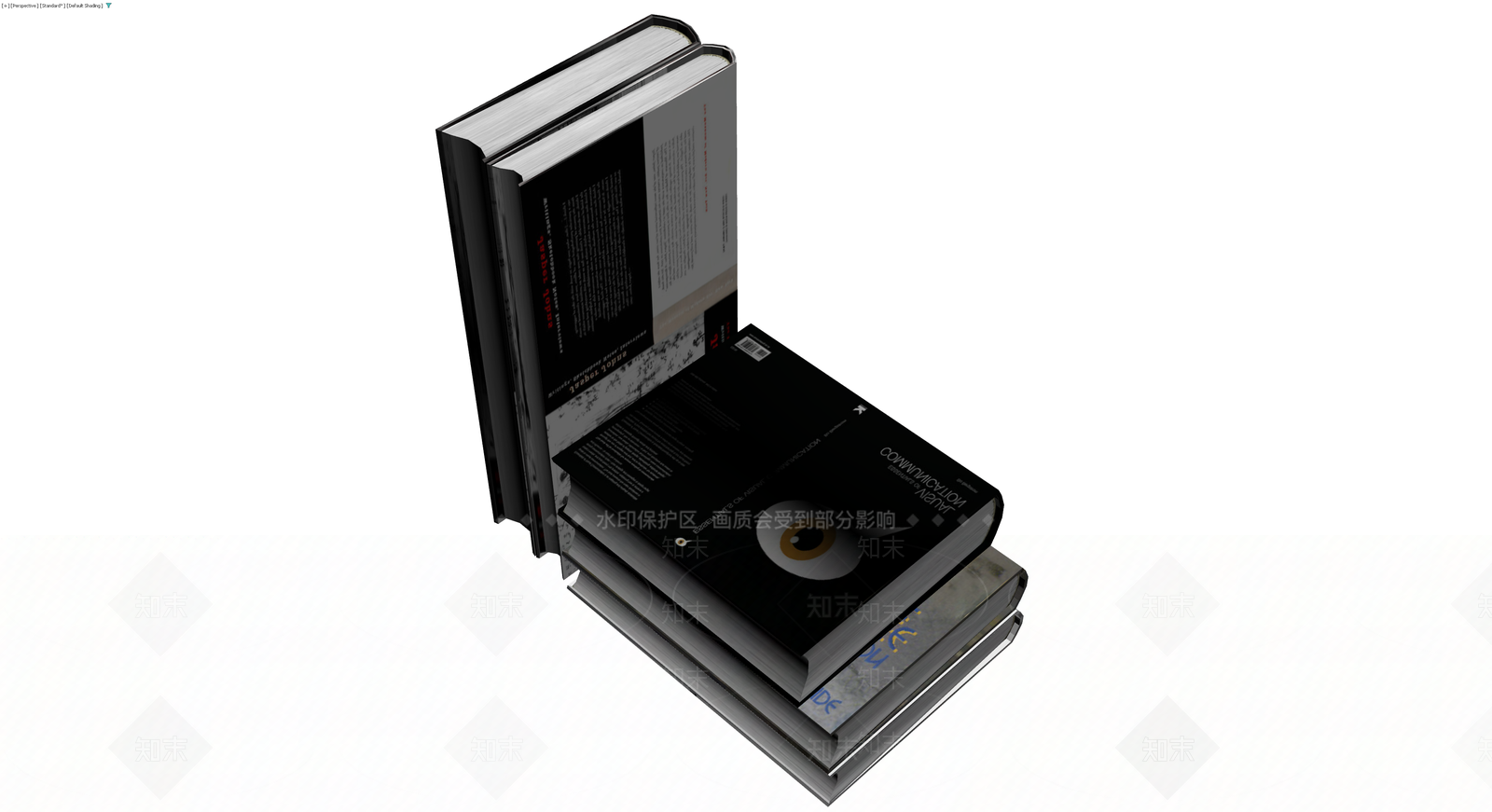 书籍组合模型3D模型下载【ID:1230396258】