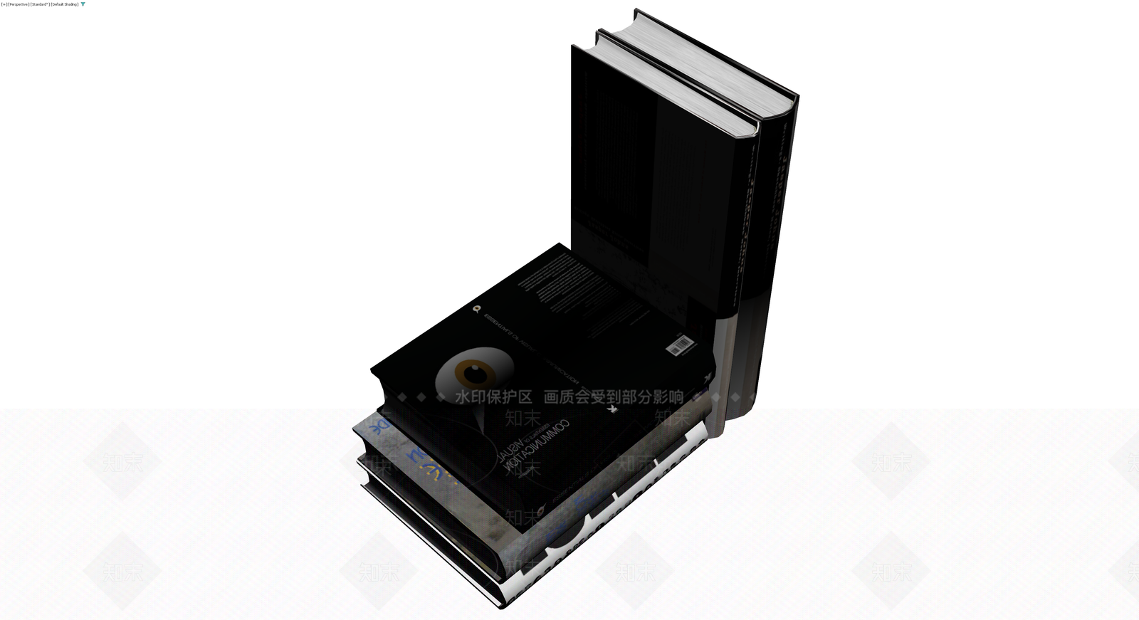 书籍组合模型3D模型下载【ID:1230396258】