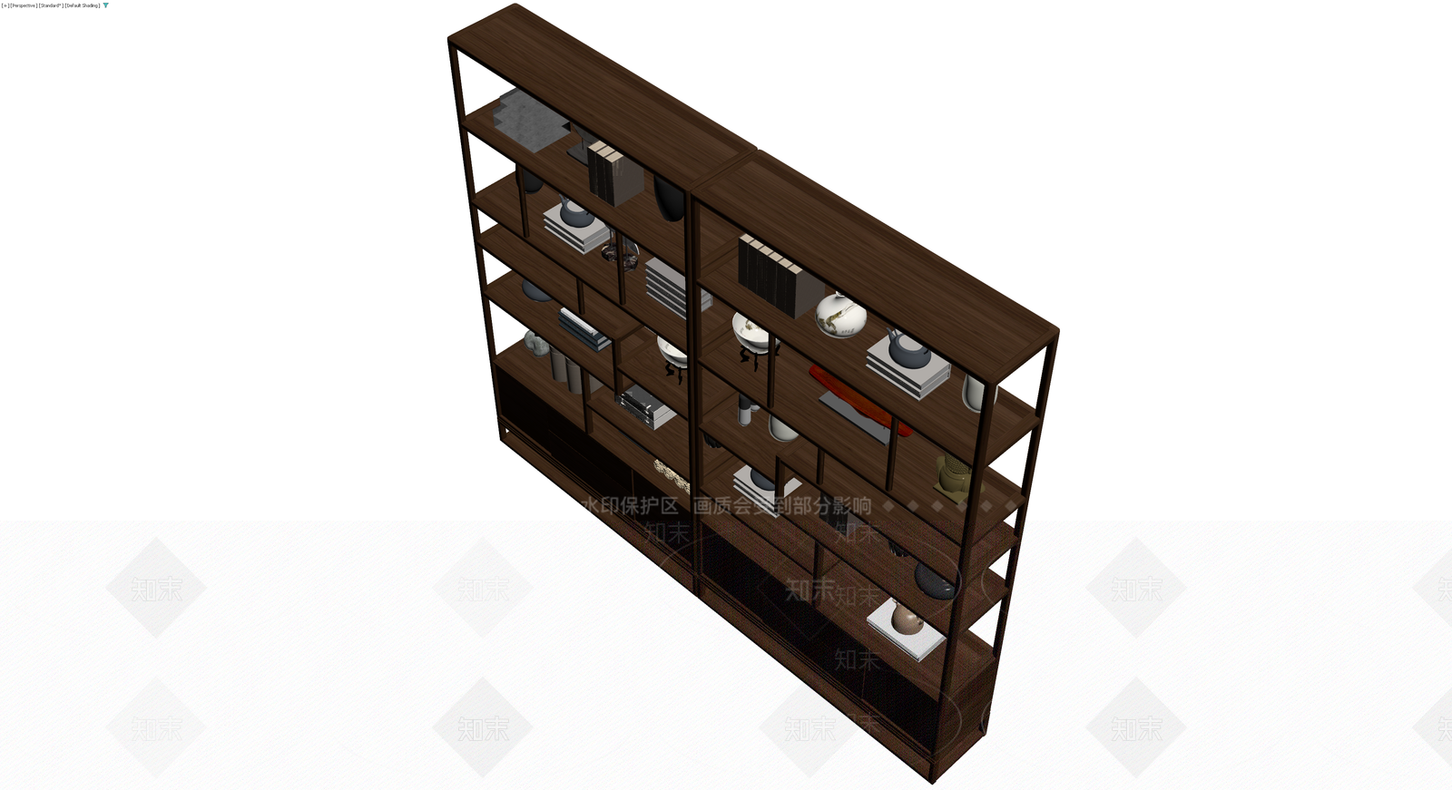 新中式博古架组合3D模型下载【ID:1230323549】
