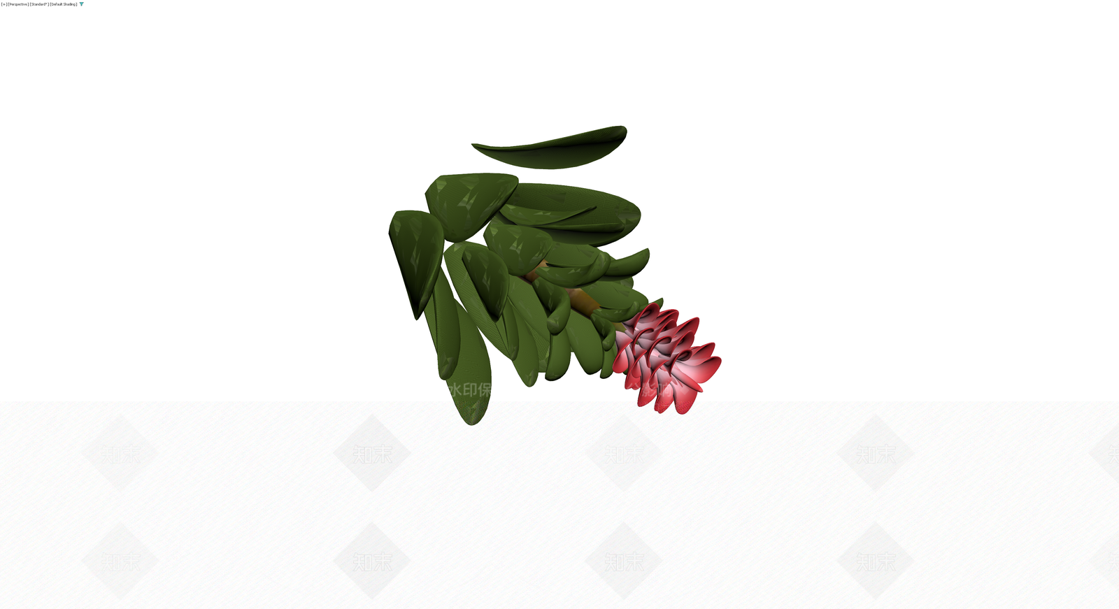 红色花卉植物模型3D模型下载【ID:1230413530】