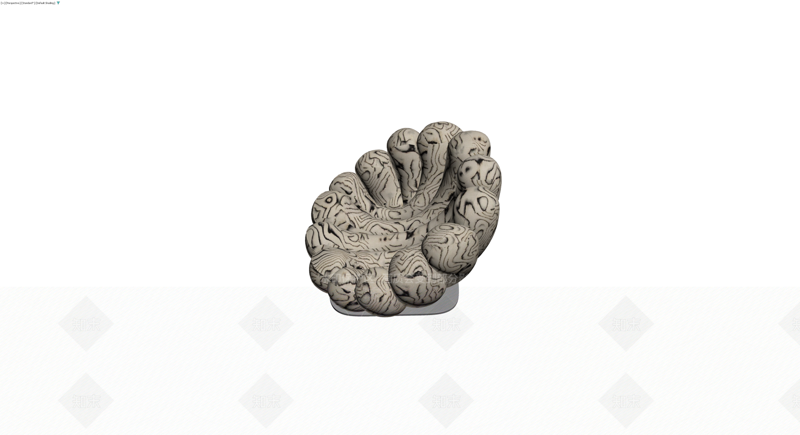 抽象纹理单人沙发3D模型下载【ID:1229690308】