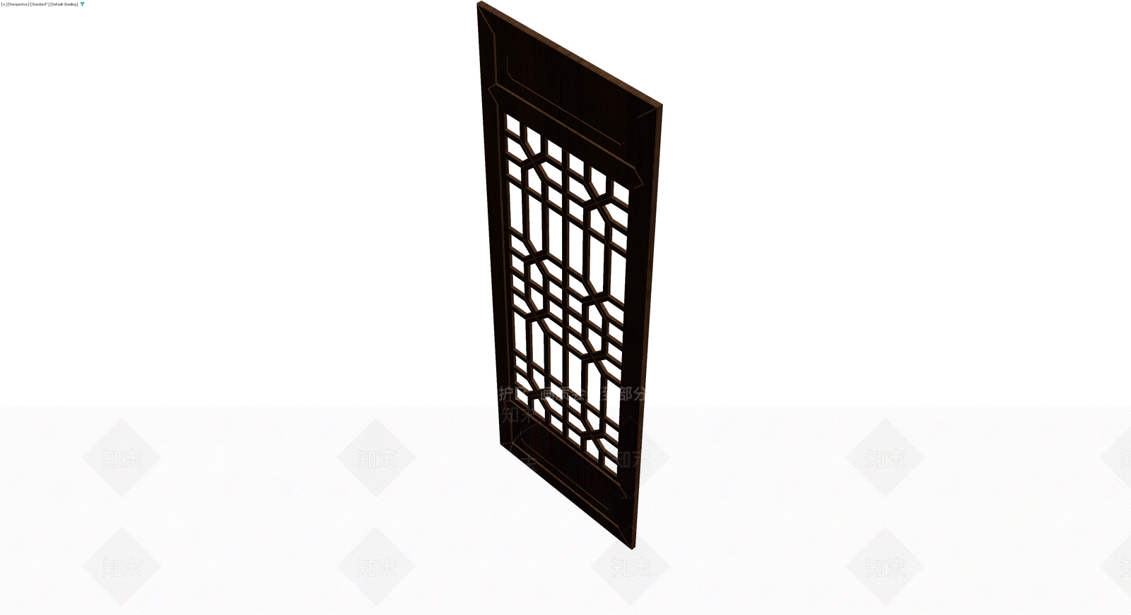 深色镂空木格栅屏风3D模型下载【ID:1229660012】