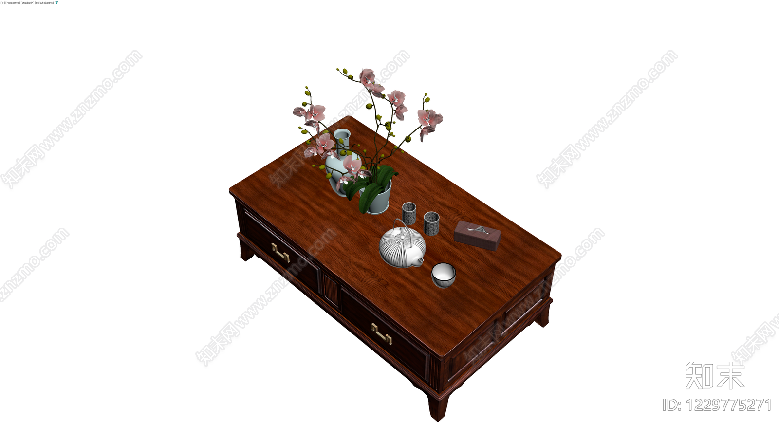 新中式实木茶几3D模型下载【ID:1229775271】