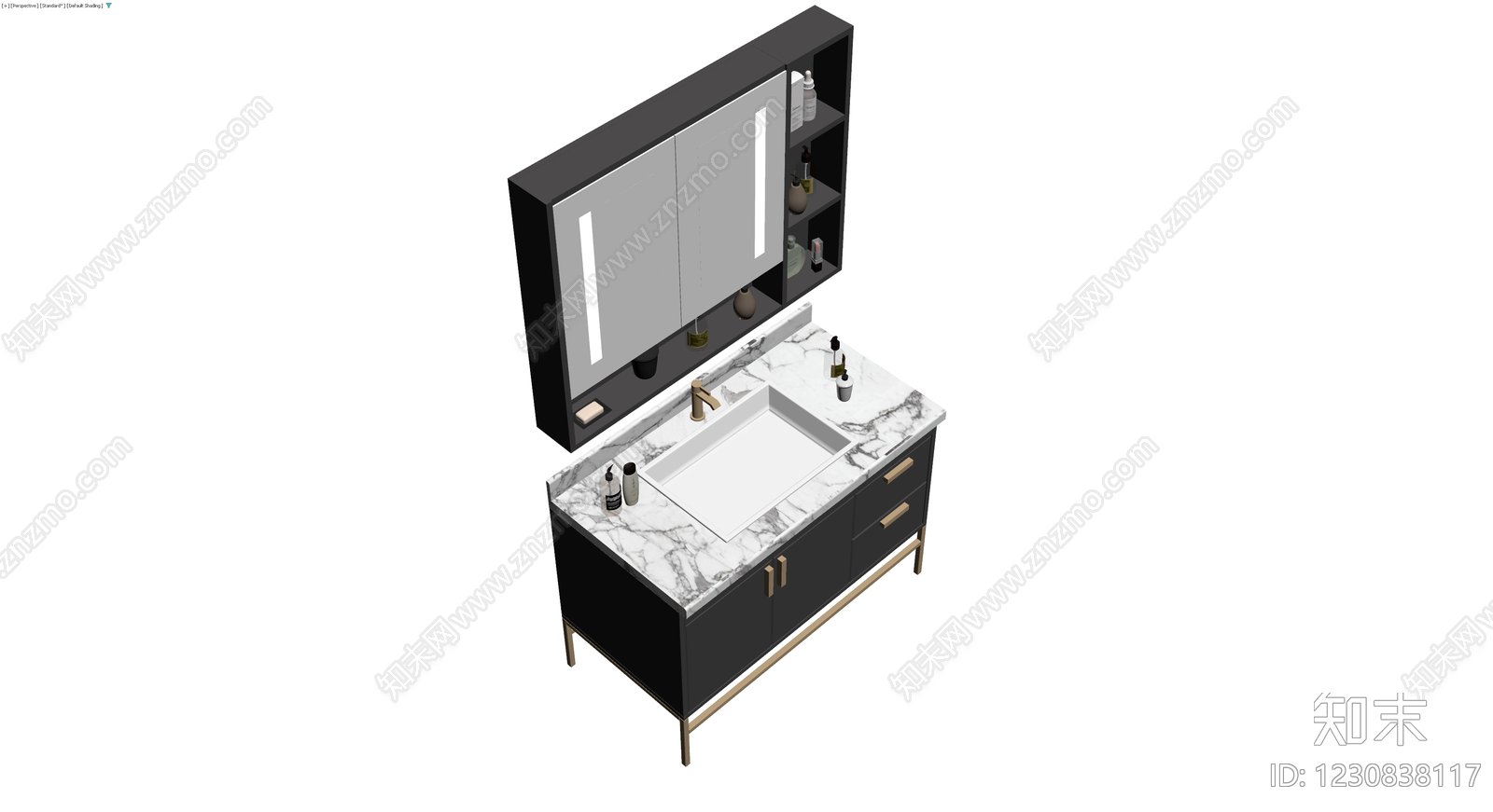 现代浴室柜组合模型3D模型下载【ID:1230838117】