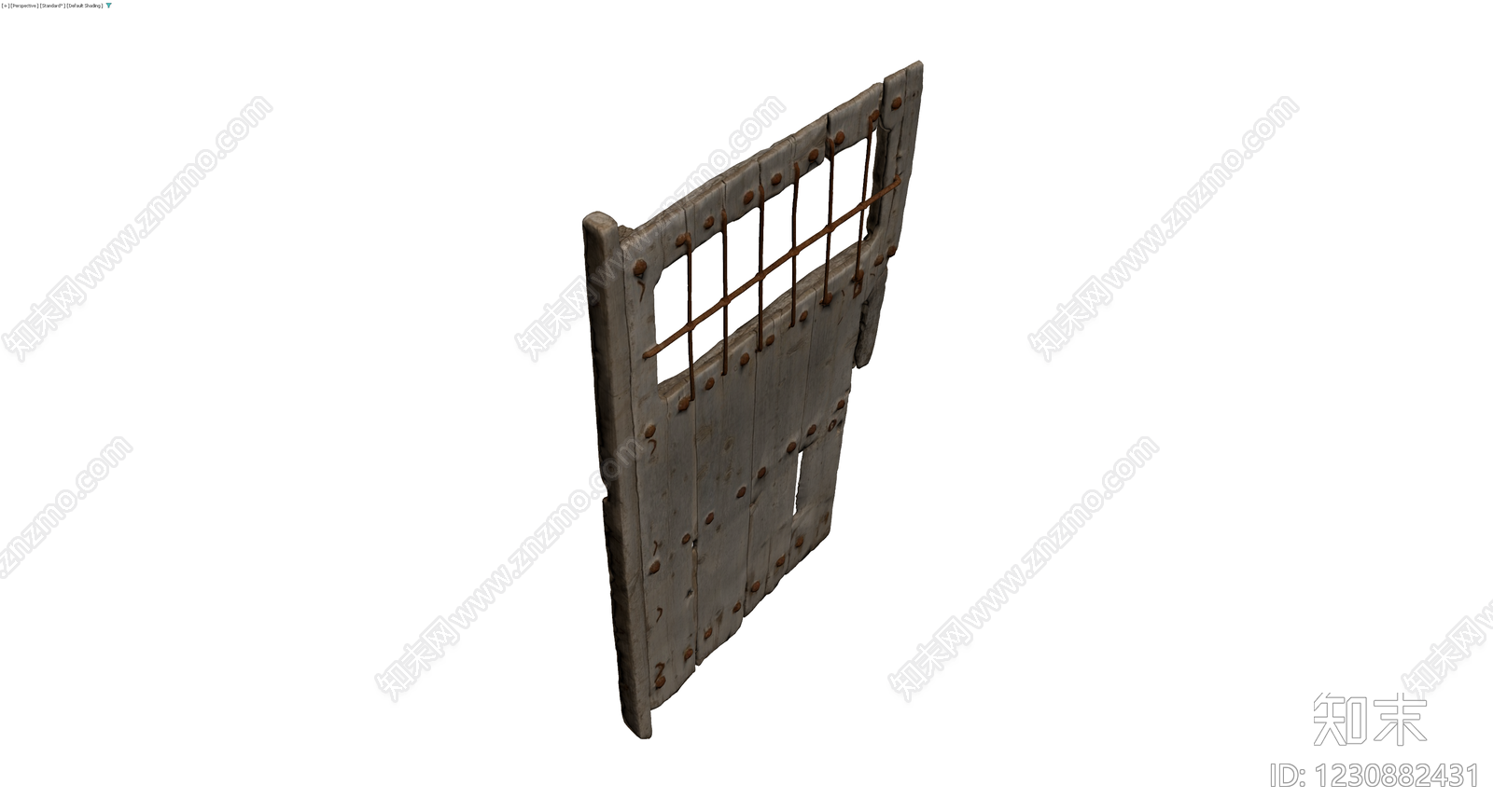 破损木栅栏门板3D模型下载【ID:1230882431】