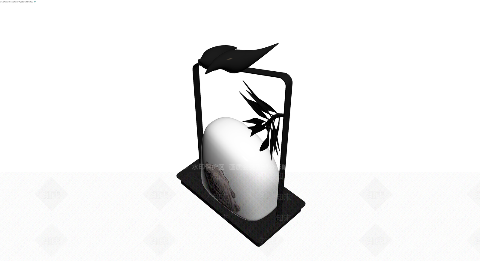 中式鸟竹摆件3D模型下载【ID:1230792830】
