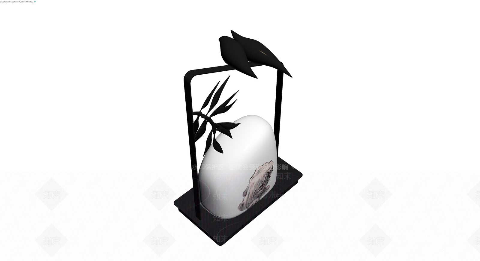 中式鸟竹摆件3D模型下载【ID:1230792830】