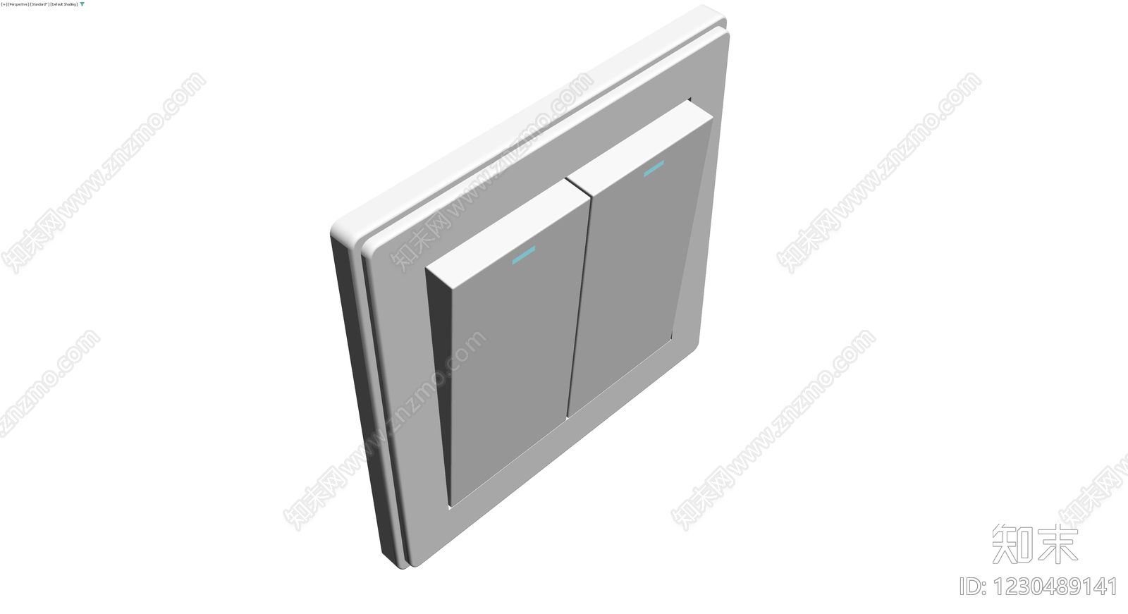 双联翘板开关面板3D模型下载【ID:1230489141】