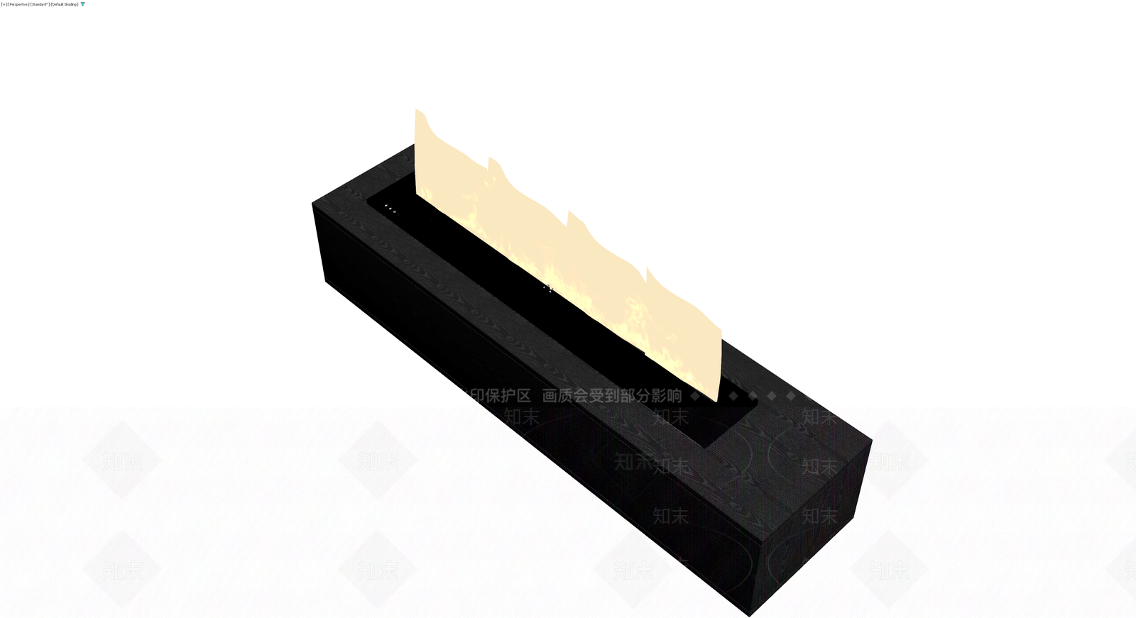 黑色木纹壁炉组件3D模型下载【ID:1230335775】