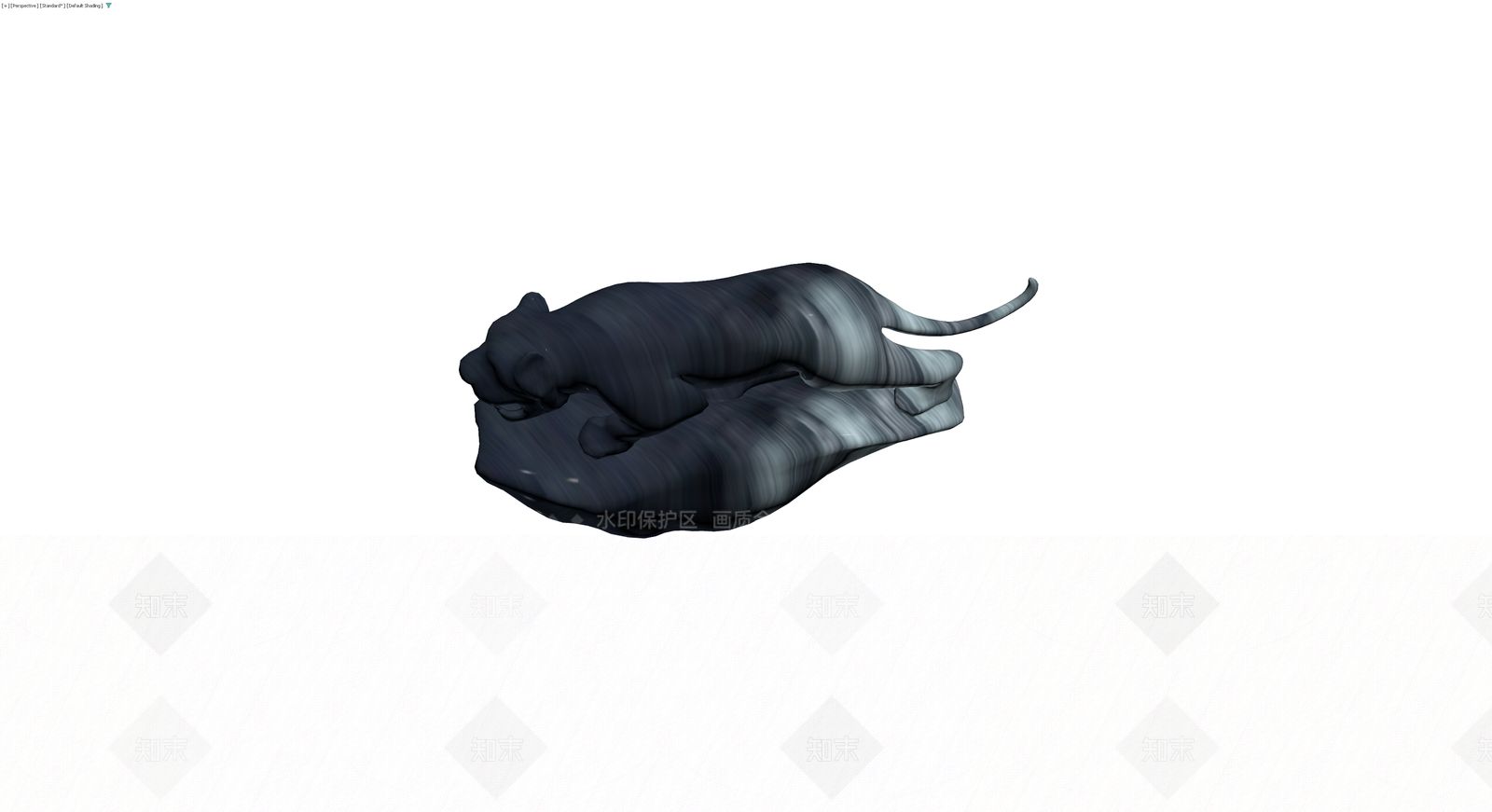 黑豹卧姿雕塑模型3D模型下载【ID:1229634018】
