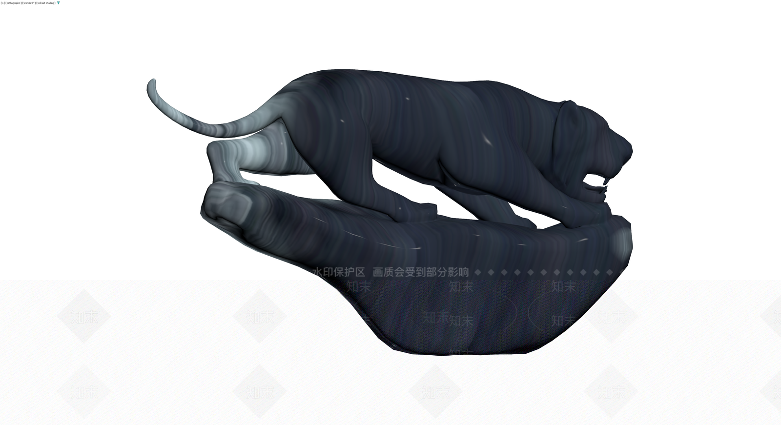 黑豹卧姿雕塑模型3D模型下载【ID:1229634018】