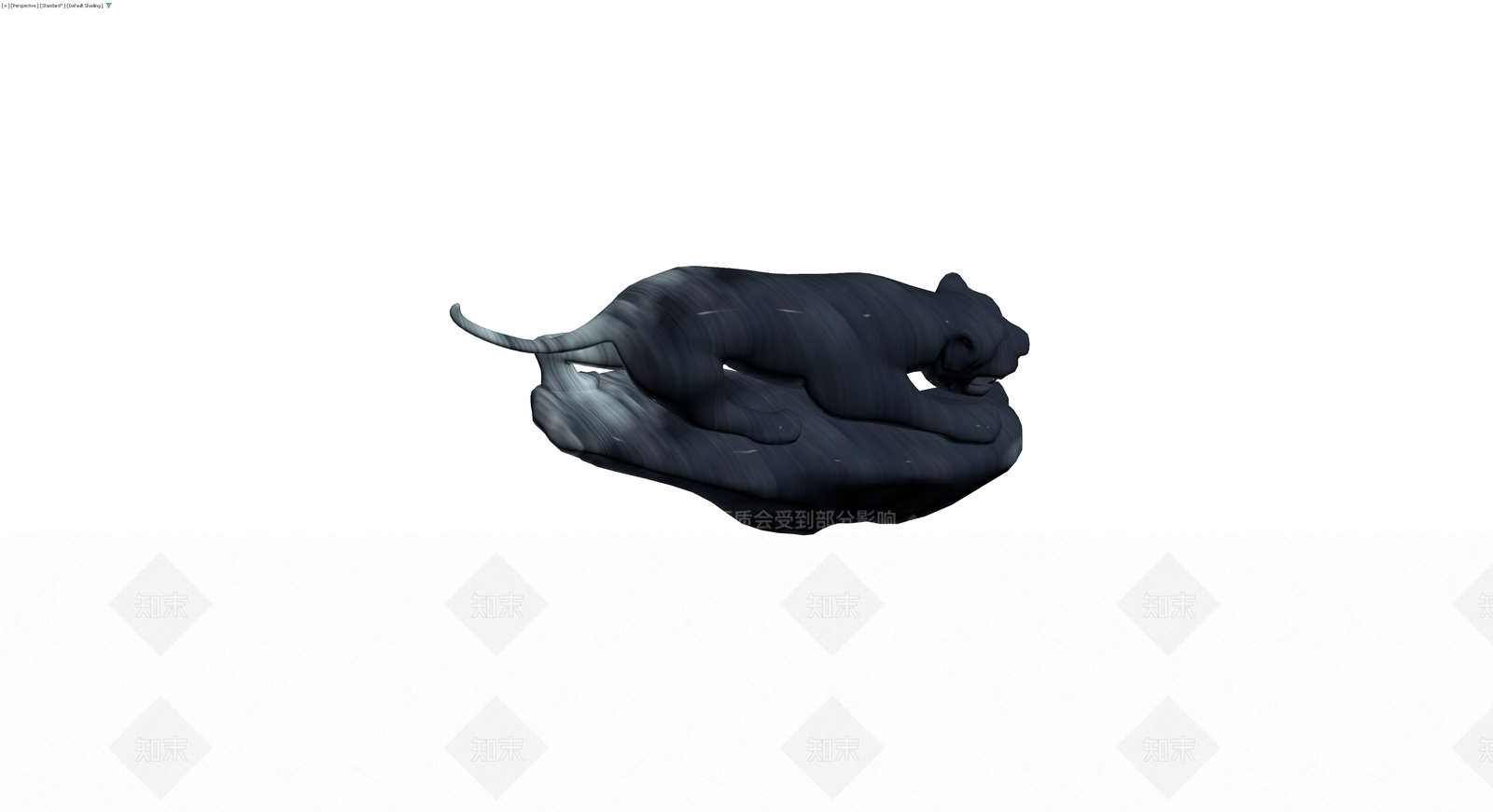 黑豹卧姿雕塑模型3D模型下载【ID:1229634018】