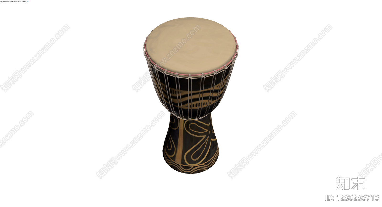 非洲鼓装饰鼓3D模型下载【ID:1230236716】