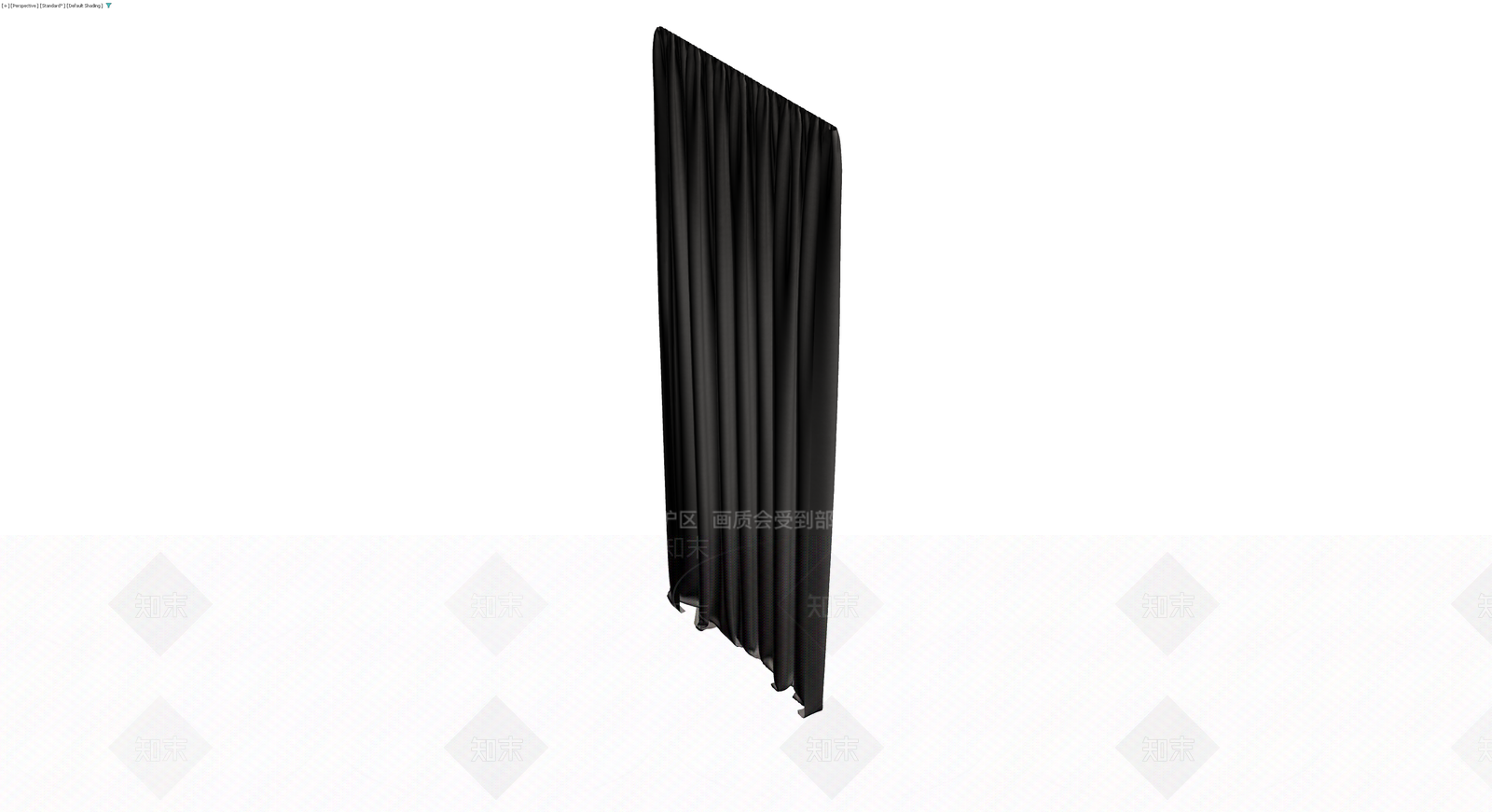 垂直褶皱灰色窗帘3D模型下载【ID:1230654370】