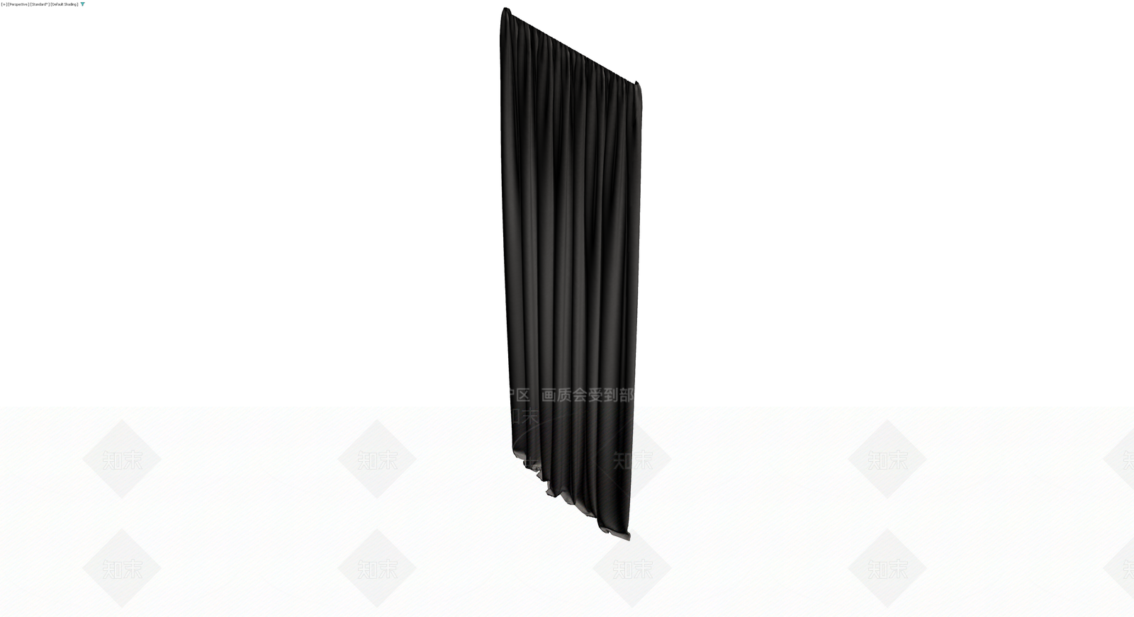 垂直褶皱灰色窗帘3D模型下载【ID:1230654370】
